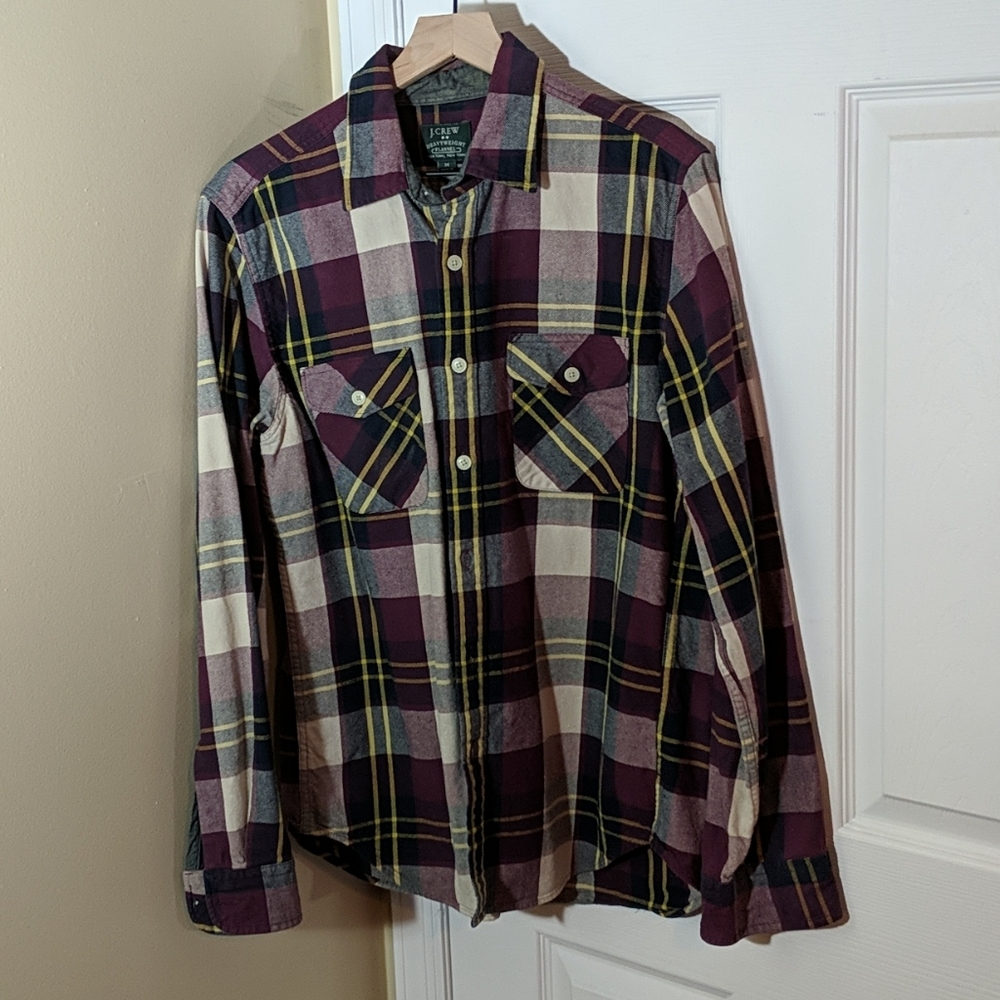 J Crew Factory Heavyweight Flannel Medium Purple